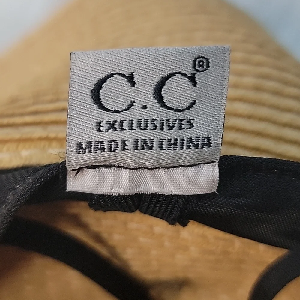 C.C NeW Tan Black Embroidered 